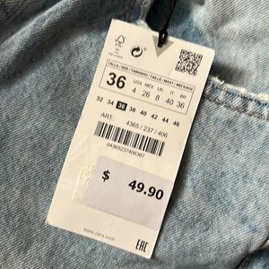 Zara Highrise Ankle Length Straight Jeans